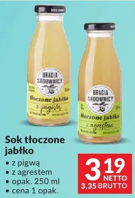Sok tłoczone jabłko z pigwą z wrzosem promocja w Makro