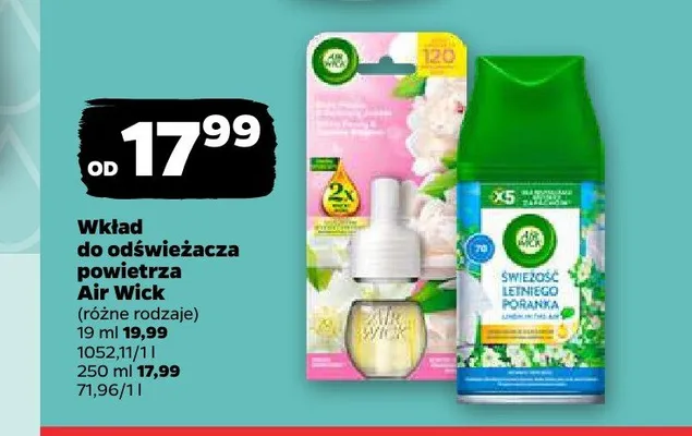 Wkład do odświeżacza powietrza Air Wick 250 ml promocja w Netto