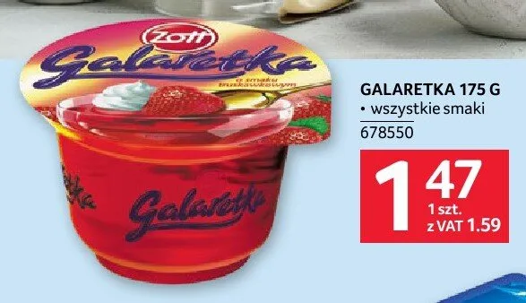 Galaretka Zott promocja w Selgros