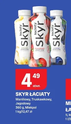 Jogurt pitny Skyr Łaciaty Jagodowy promocja w Chorten