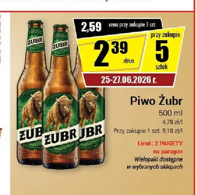 Piwo Żubr promocja w Premium Nasz Sklep