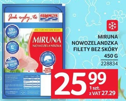 Filety nowozelandzka ze skóry Miruna promocja w Selgros