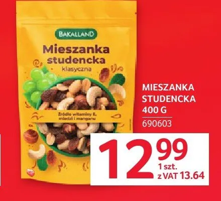 Mieszanka studencka Bakalland promocja w Selgros