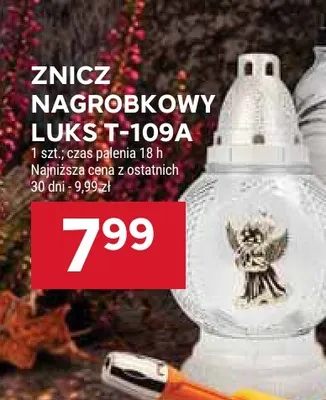 Znicz nagrobkowy Luks T-109A promocja w Stokrotka