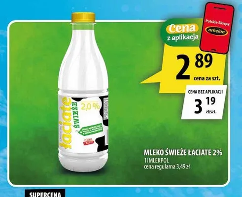 Mleko świeże Łaciate 2% promocja w Arhelan