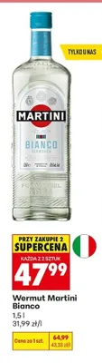 Wermut Martini Bianco promocja w Biedronka
