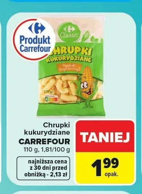 Chrupki kukurydziane Carrefour Classic promocja w Carrefour Market