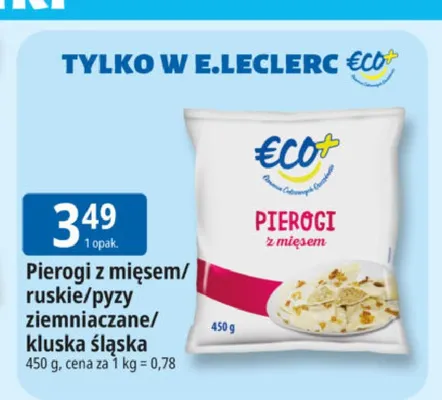 Pierogi ruskie Eco+ promocja w Leclerc