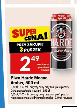 Piwo Harde Mocne Amber 500ml promocja w Twój Market