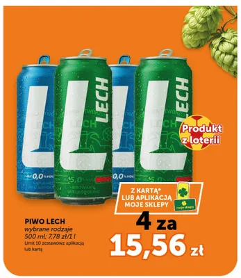 Piwo Lech Premium 4-pak 500 ml promocja w Euro Sklep
