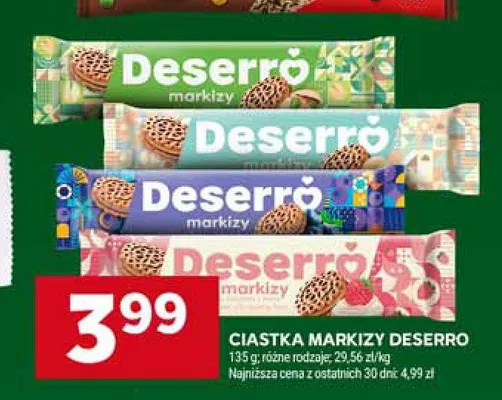 Ciastka markizy Deserro śmietankowe promocja w Stokrotka