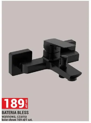 Bateria wannowa, czarna kolor chrom 169 zł/1 szt. promocja w Merkury Market