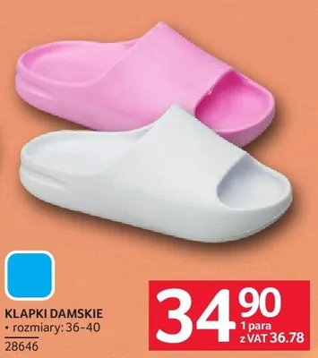 Klapki damskie 28646 promocja w Selgros