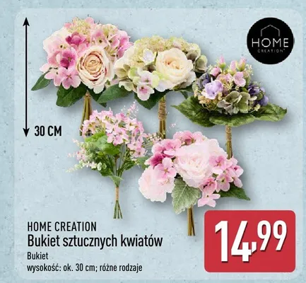 Bukiet sztucznych kwiatów promocja w Aldi