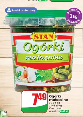 Ogórki małosolne Stan promocja w Dino