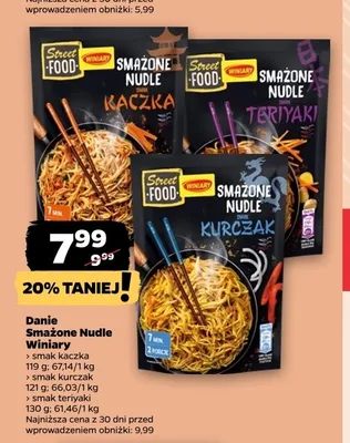 Danie Smażone Nudle Winiary Street Food Kaczka promocja w Netto