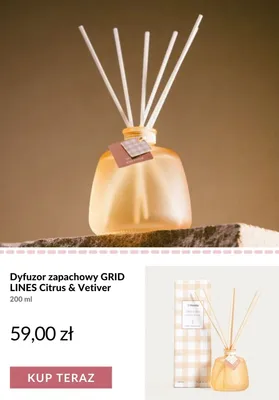 Dyfuzor zapachowy Homla Grid Lines Citrus & Vetiver promocja w Homla