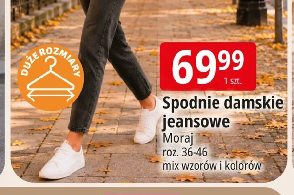 Spodnie damskie jeansowe Moraj promocja w Leclerc