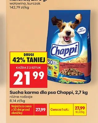 Sucha karma dla psa Chappi promocja w Biedronka