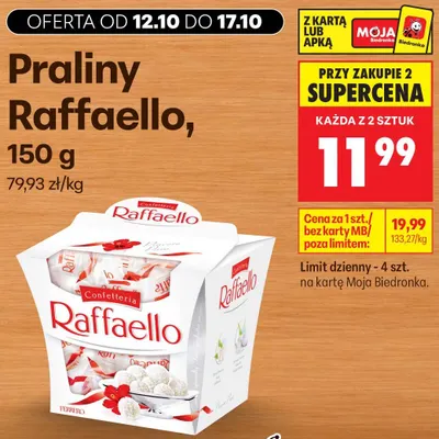 Praliny Raffaello promocja w Biedronka