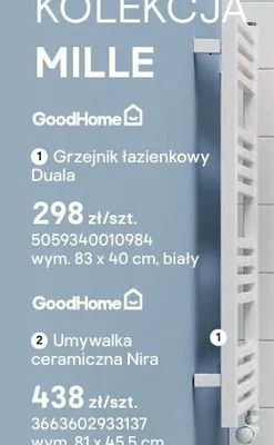 Grzejnik łazienkowy GoodHome Duala promocja w Castorama