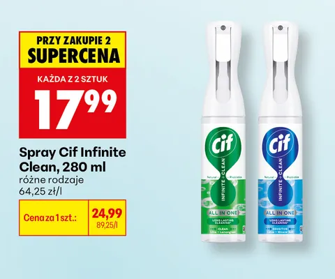 Spray Cif Infinite Clean promocja w Biedronka