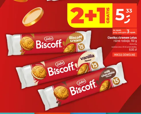 Ciastka z kremem Lotus Biscoff cream promocja w Dealz
