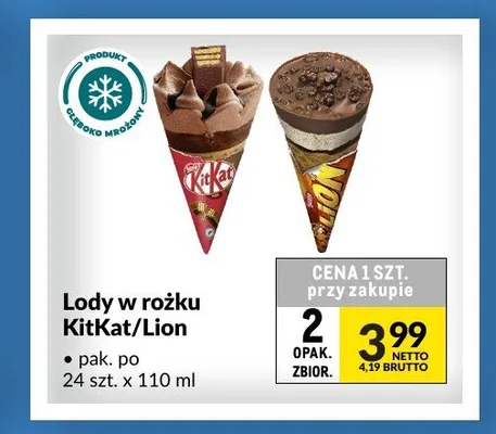 Lody w rożku Lion promocja w Makro
