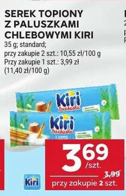 Serek topiony z paluszkami chlebowymi Kiri promocja w Stokrotka