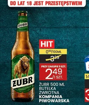 Piwo Żubr promocja w Wafelek