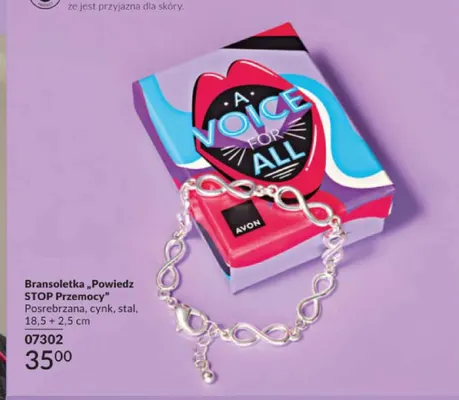 Bransoletka Powiedz STOP Przemocy Avon promocja w AVON