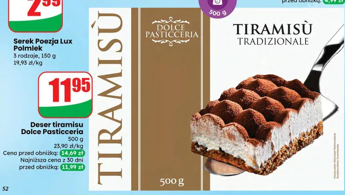 Deser tiramisu promocja w Dino