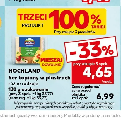 Ser topiony w plastrach Gouda Hochland promocja w Kaufland