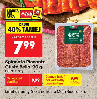Spianata Piccante Gusto Bello promocja w Biedronka