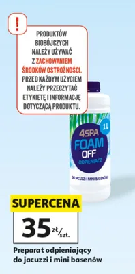 Preparat odpieniający do jacuzzi i mini basenów 4SPA Foam Off promocja w Auchan