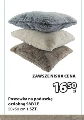 Poszewka na poduszkę ozdobną Smyle 50x50 cm promocja w Jysk