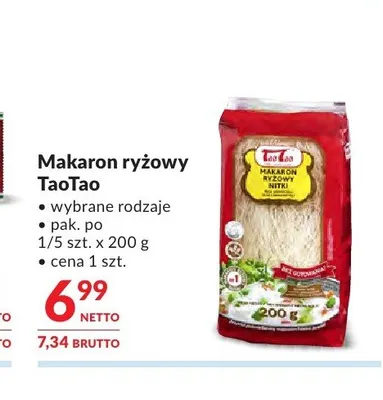 Makaron ryżowy nitki TaoTao promocja w Makro