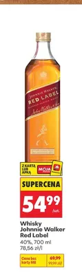 Whisky Johnnie Walker Red Label promocja w Biedronka