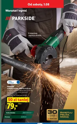 Szlifierka kątowa Parkside promocja w Lidl