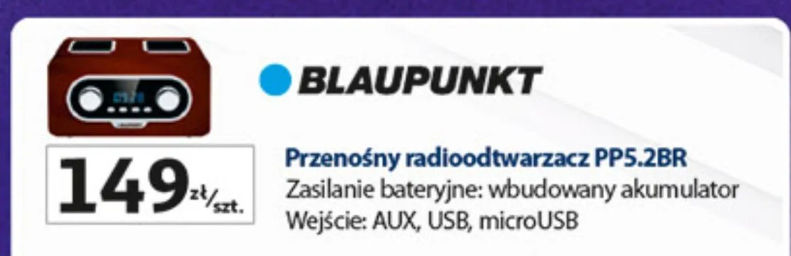 Przenośny radioodtwarzacz PPS.2BR promocja w Auchan