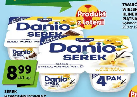 Serek homogenizowany Danio 4-pak promocja w Euro Sklep