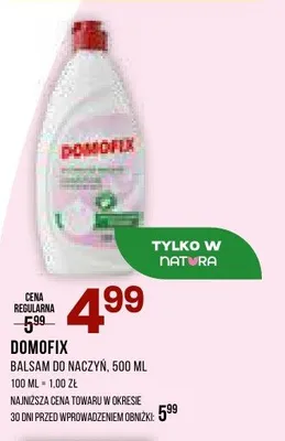 Balsam do naczyń Domofix promocja w Drogerie Natura