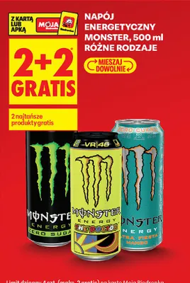 Napój energetyczny różne rodzaje promocja w Biedronka