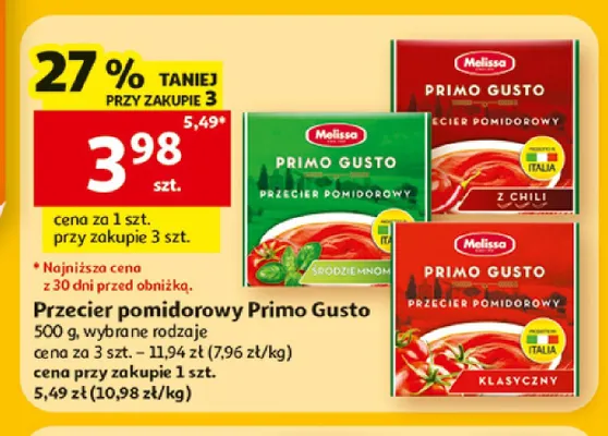 Przecier pomidorowy Primo Gusto z chili promocja w Auchan