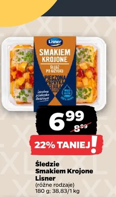Śledzie Smakiem Krojone Lisner promocja w Netto