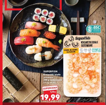 Krewetki białe gotowane SuperFish promocja w Kaufland