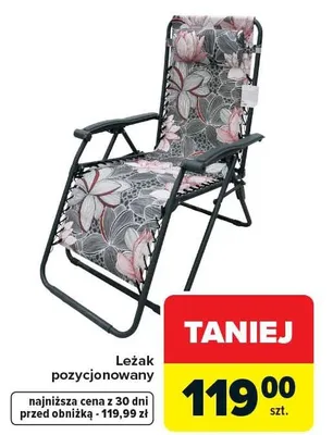 Leżak pozycjonowany promocja w Carrefour