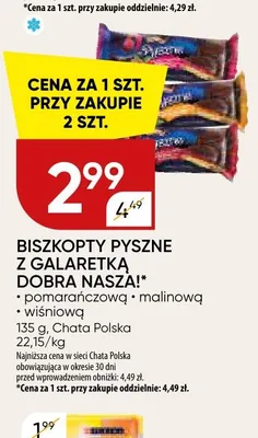 Biszkopty pyszne z galaretką Dobra Nasza! promocja w Chata Polska