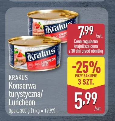 Konserwa Luncheon Meat Krakus promocja w Aldi