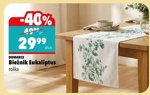 Bieżnik Eukaliptus rolka promocja w Biedronka